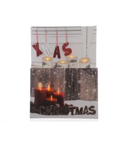 Canvas quadro Xmas con Led 30 x 40 cm