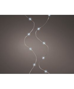 Luci di Natale Eleganti 40 Micro-LED a Batteria - Bianco Freddo - 2 m