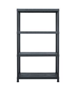 Scaffale Nero 200 kg 80x40x138 cm in Plastica