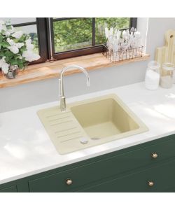 Lavello da Cucina in Granito Vasca Singola Beige