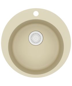 Lavello da Cucina in Granito Vasca Singola Tonda Beige