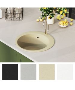 Lavello da Cucina in Granito Vasca Singola Tonda Beige