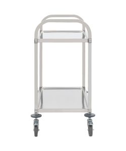 Carrello da Cucina a 2 Livelli 95x45x83,5 cm in Acciaio Inox