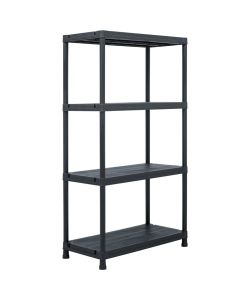 Scaffali 2 pz 60x30x138 cm Nero in Plastica