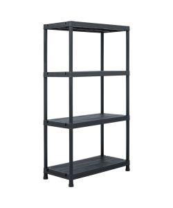 Scaffali 5 pz 60x30x138 cm Nero in Plastica