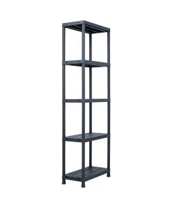 Scaffali 2 pz 125 kg 60x30x180 cm Nero in Plastica
