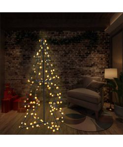 Albero di Natale a Cono 160 LED per Interni Esterni 78x120cm
