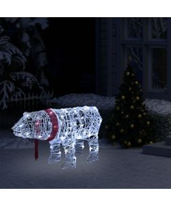 Decorazione Luminosa di Natale Orso 45 LED 71x20x38cm Acrilico