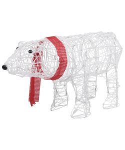 Decorazione Luminosa di Natale Orso 45 LED 71x20x38cm Acrilico