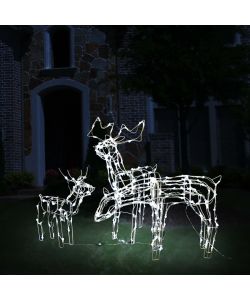 Decorazioni di Natale a Forma di Renne 3 pz 229 LED