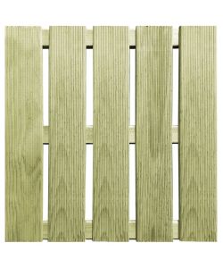 Piastrelle per Decking 18 pz 50x50 cm in Legno Verde