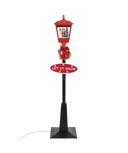Lampione di Natale con Babbo Natale 180 cm LED