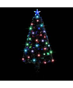 Albero di Natale Artificiale Supporto/LED 120 cm Fibra Ottica