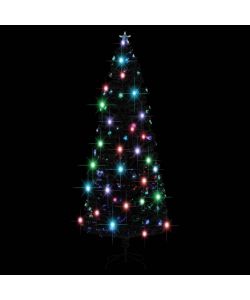 Albero di Natale Artificiale Supporto/LED 240 cm Fibra Ottica