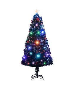 Albero di Natale Artificiale Supporto/LED 120 cm Fibra Ottica