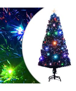 Albero di Natale Artificiale Supporto/LED 120 cm Fibra Ottica