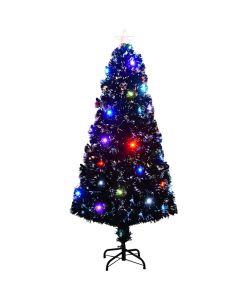 Albero di Natale Artificiale Supporto/LED 150 cm Fibra Ottica