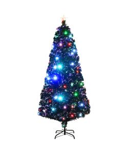 Albero di Natale Artificiale Supporto/LED 180 cm Fibra Ottica