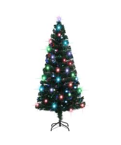 Albero di Natale Artificiale Supporto/LED 180 cm Fibra Ottica