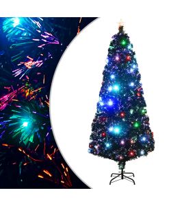 Albero di Natale Artificiale Supporto/LED 210 cm Fibra Ottica