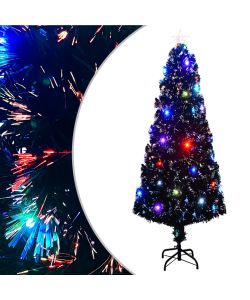 Albero di Natale Artificiale Supporto/LED 240 cm Fibra Ottica
