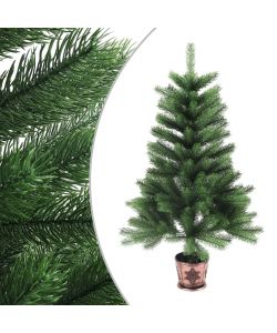 Albero di Natale Artificiale Realistico con Punte 65 cm Verde