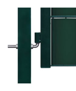 Cancello per Recinzione in PVC e Acciaio 100x124 cm Verde