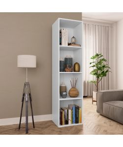 Libreria / Mobile TV Bianco 36x30x143 cm in Legno Multistrato