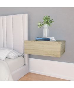 Comodino Pensile Rovere Sonoma 40x30x15 cm Truciolato