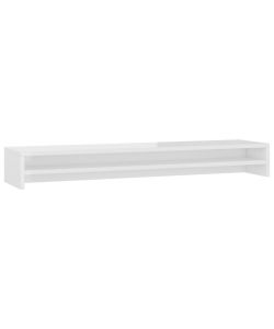 Supporto per Schermo Bianco Lucido 100x24x13 cm in Truciolato