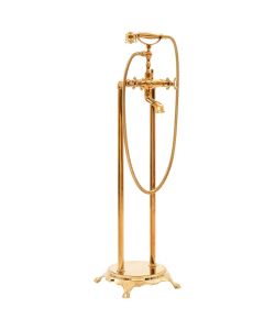 Rubinetteria a Colonna per Vasca Bagno Acciaio Inox 99,5cm Oro