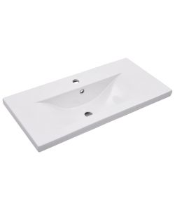 Lavabo da Incasso 81x39,5x18,5 cm in Ceramica Bianco