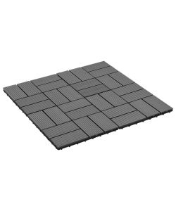 Piastrelle per Decking 22 pz 30x30cm 2mq in WPC Grigio 277807