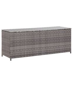 Baule da Giardino Grigio 150x50x60 cm in Polyrattan