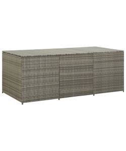 Baule da Giardino in Polyrattan 180x90x75 cm Grigio