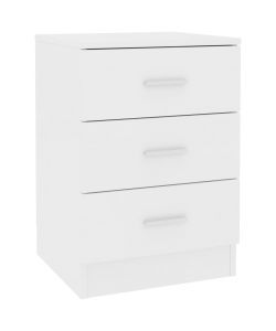 Comodini 2 pz Bianco 38x35x56 cm in Legno Ingegnerizzato