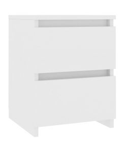 Comodino Bianco 30x30x40 cm Legno Ingegnerizzato