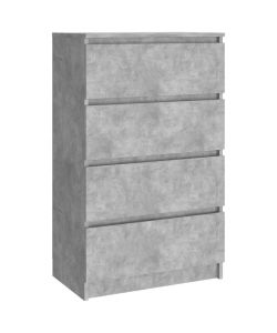 Credenza Grigio Cemento 60x35x98,5 cm in Legno Multistrato