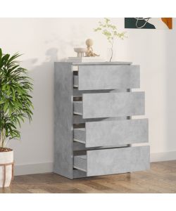 Credenza Grigio Cemento 60x35x98,5 cm in Legno Multistrato