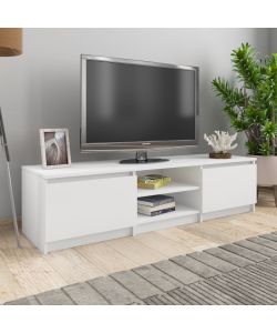 Mobile Porta TV Bianco 140x40x35,5 cm in Legno Multistrato