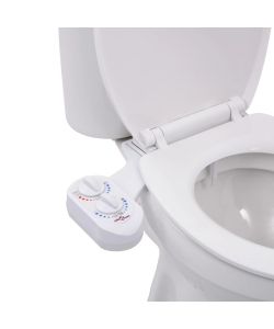 Bidet Accessorio per WC Acqua Calda e Fredda a Ugello Singolo