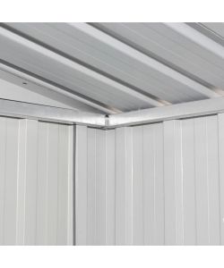 vidaXL Casetta da Giardino in Acciaio - Marrone - 257x205x178 cm