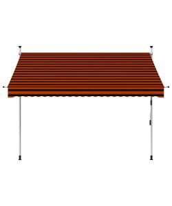 Tenda da Sole Retrattile Manuale 250 cm Arancione e Marrone