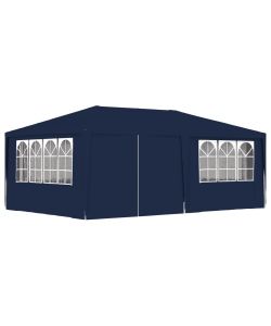 Gazebo Professionale con Pareti 4x6 m Blu 90 g/m