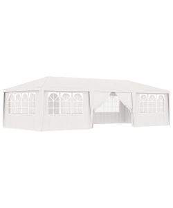 Gazebo Professionale con Pareti 4x9 m Bianco 90 g/m