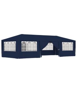 Gazebo Professionale con Pareti 4x9 m Blu 90 g/m