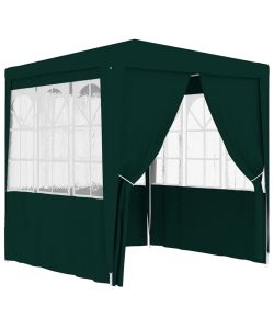 Gazebo Professionale con Pareti 2,5x2,5 m Verde 90 g/m