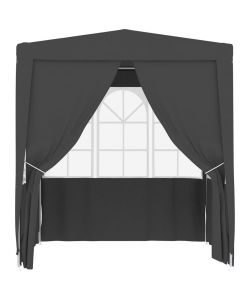 Gazebo Professionale con Pareti 2,5x2,5 m Antracite 90 g/m