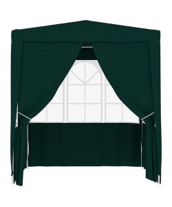 Gazebo Professionale con Pareti 2,5x2,5 m Verde 90 g/m