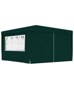 Gazebo Professionale con Pareti 4x4 m Verde 90 g/m